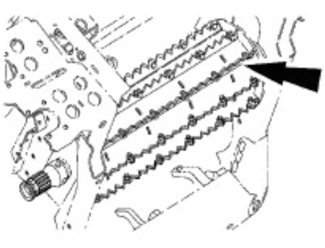 #51469508 Upper Feed Roll Wear And Plastic Slats